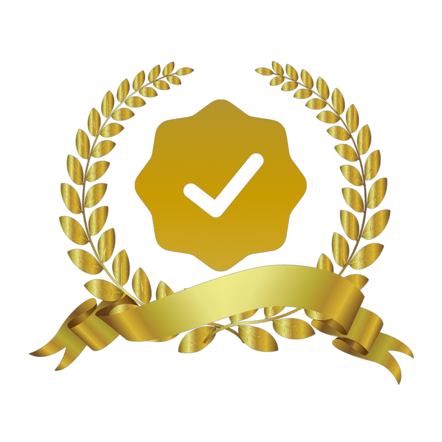 Gold security badge